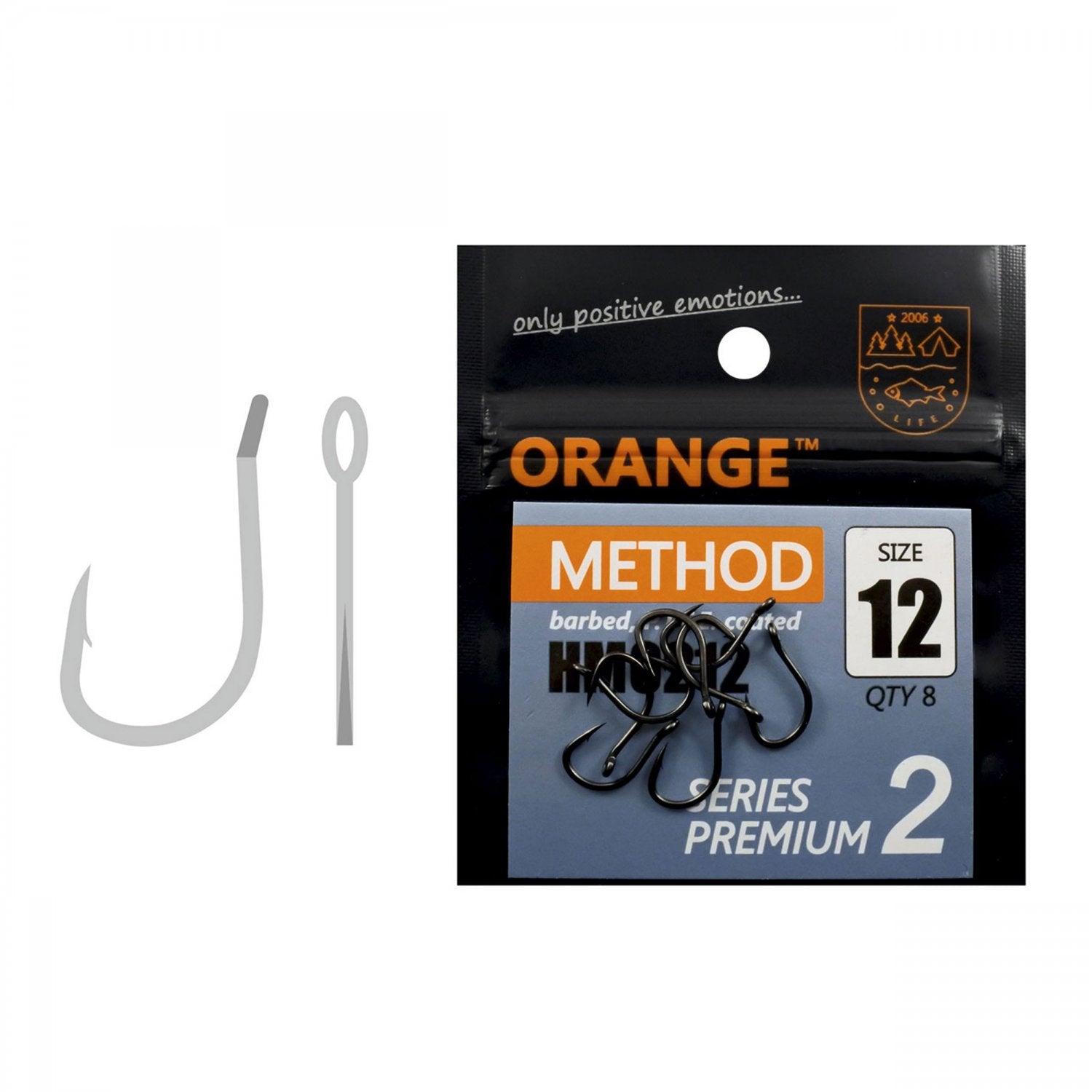 Carlig Orange Method Hook Series 2 nr.12  8buc/plic