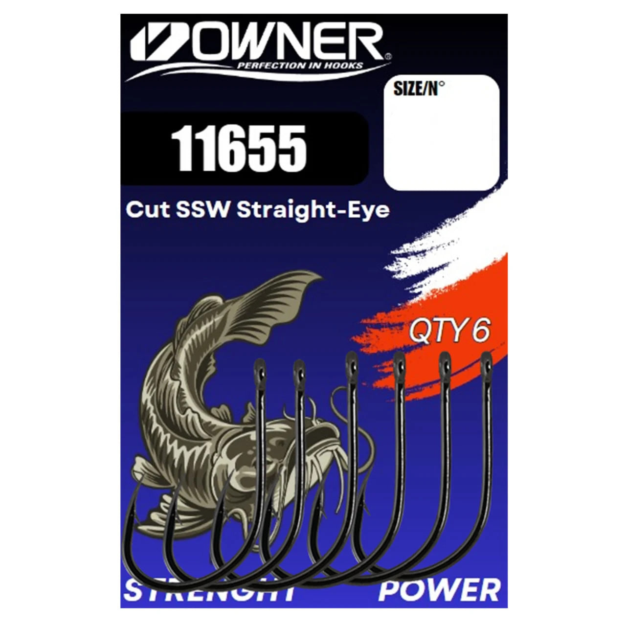 Carlig Owner Amaz 11655 Cut SSW Straight-Eye 6buc/pac