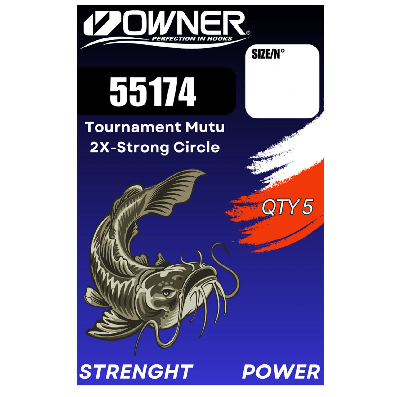 Carlig Owner Amaz 55174 Tournament Mutu 2X-Strong Circle 5buc/pac