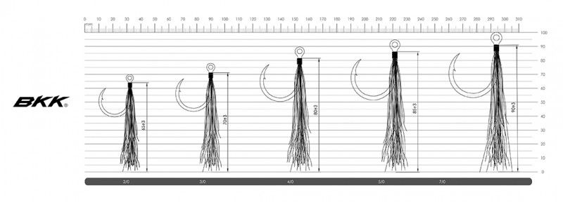 Carlige BKK Lone Diablo Bucktail Teaser 2buc/pac