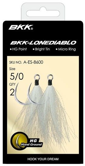 Carlige BKK Lone Diablo Bucktail Teaser 2buc/pac