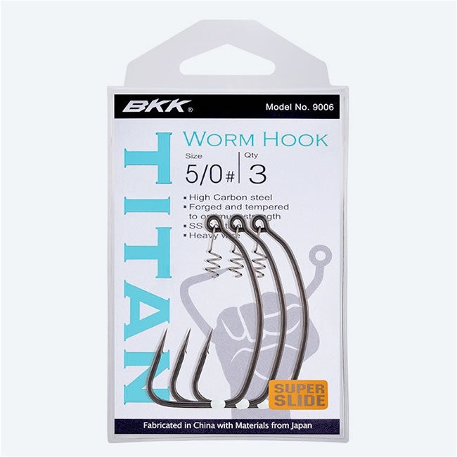 Carlige BKK Titan Worm Hook Nr.8/0, 3buc/pac