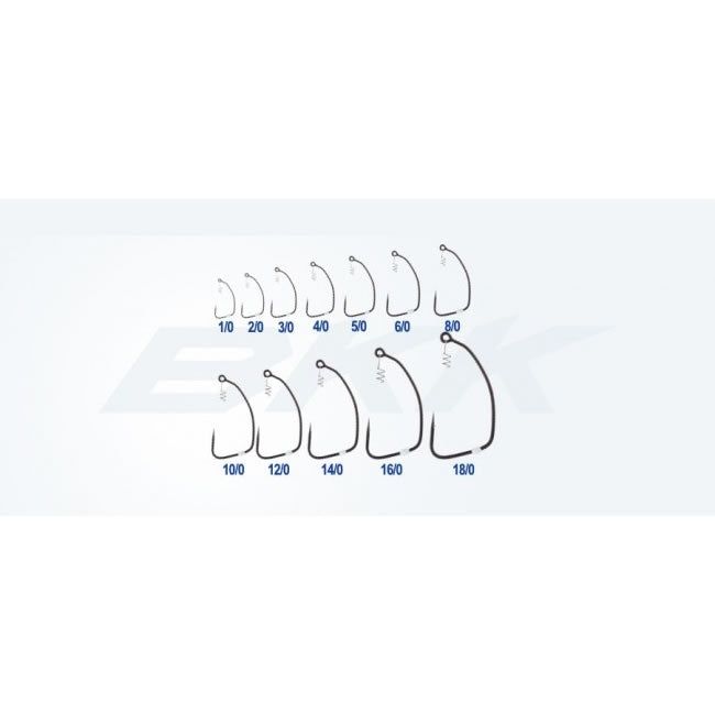 Carlige BKK Titan Worm Hook Nr.8/0, 3buc/pac