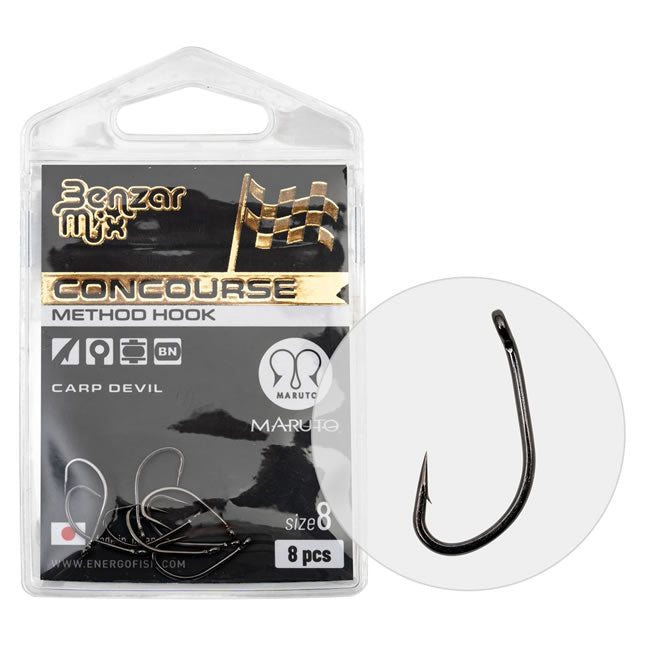 Carlige Benzar Concourse Method Carp Devil 8buc/plic