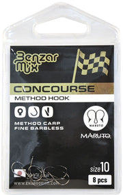 Carlige Benzar Concourse Methond Carp Fine Barbless 8buc/plic