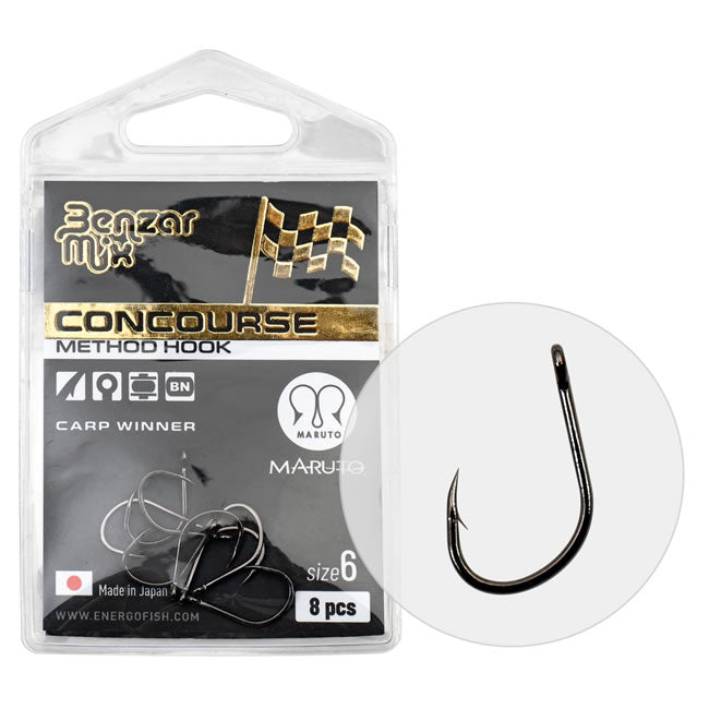 Carlige Benzar Mix Concourse Method Carp Winner 8buc/plic