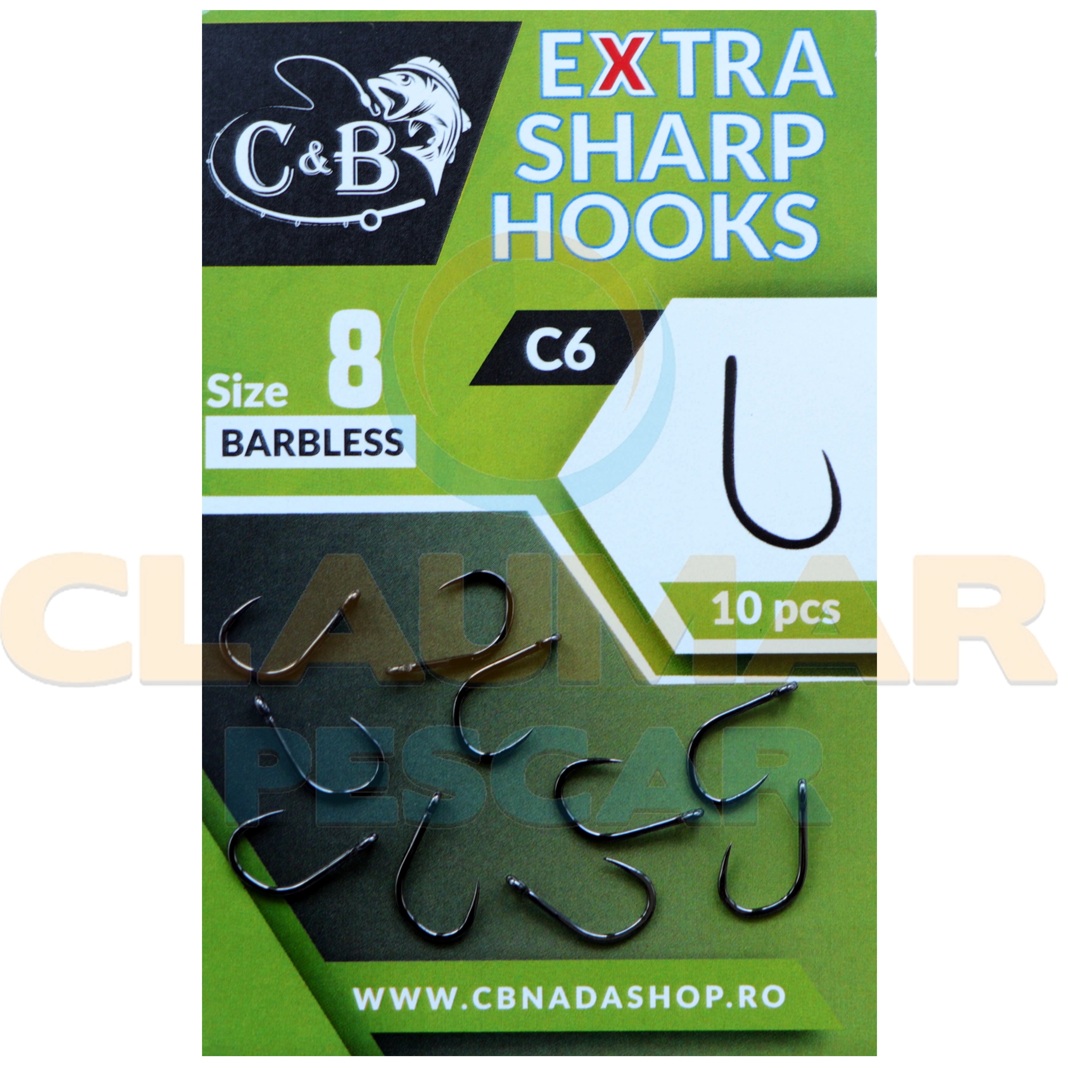 Carlige C&amp;B C6 Extra Sharp 10buc/pac