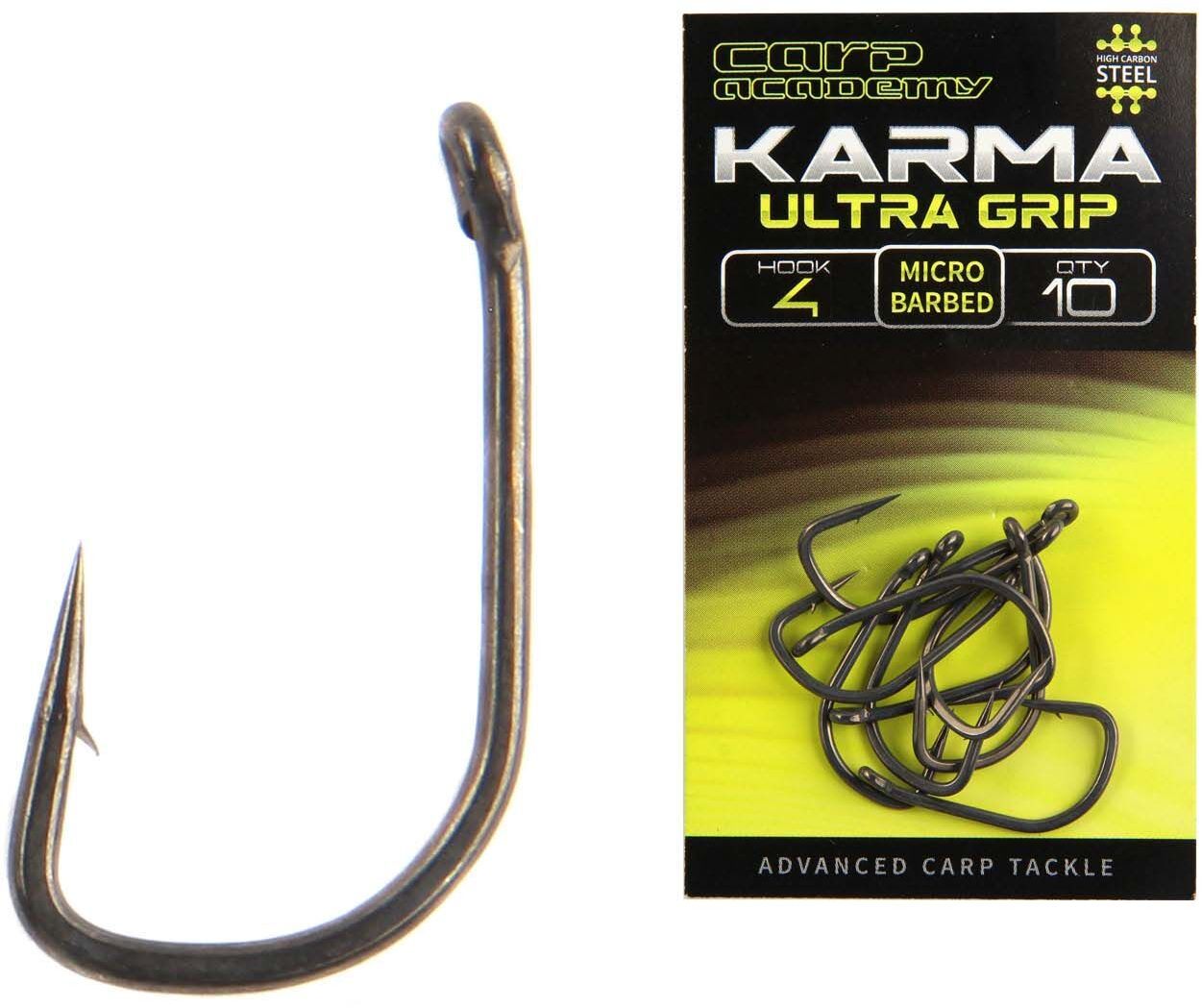 Carlige CARP ACADEMY Karma Ultra Grip 10buc/pac