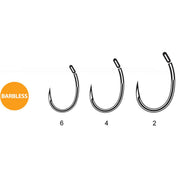 Carlige CARP SPIRIT Round Curve Barbless Nr.6, 10buc/plic