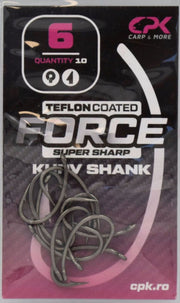 Carlige CPK Force Teflon Kurv Shank, Nr. 6, 10buc/pac