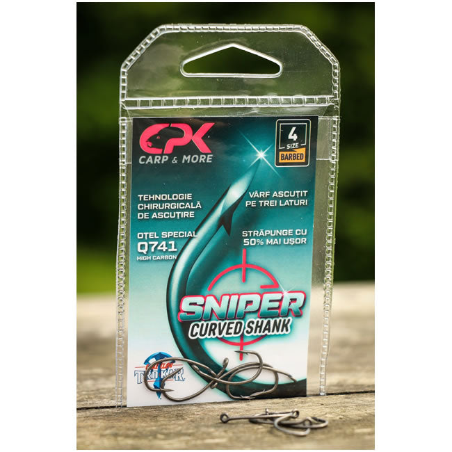 Carlige CPK Sniper Curved Shank 10buc/plic