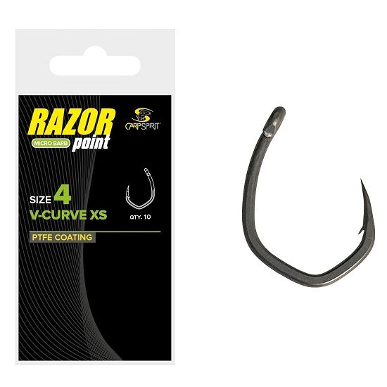 Carlige Carp Spirit Razor Point V-Curve XS Nr.4