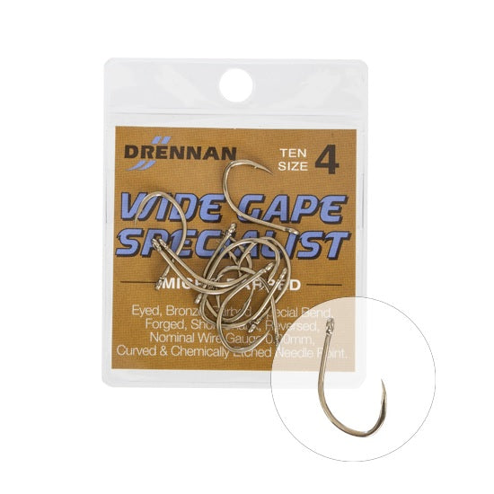 Carlige Drennan Wide Gape Specialist Nr.4 10 buc/plic