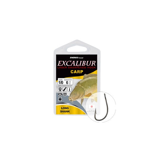 Carlige Energo Team Excalibur Carp Long Shank Bn Nr 4 6buc/plic