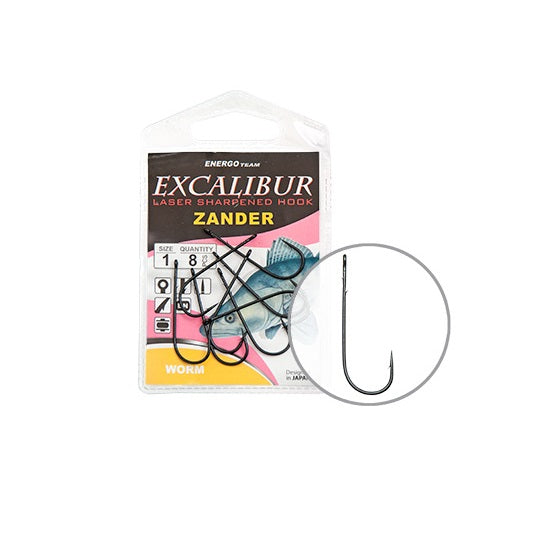 Carlige Energo Team Excalibur Zander Worm Nr 2 8buc/plic