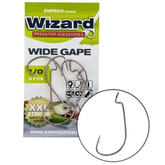 Carlige EnergoTeam Wizard Offset Drop Shot BN