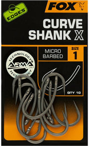 Carlige FOX Curve Shank X Micro Barbed, Nr.1, 10buc/pac