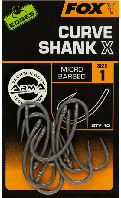 Carlige FOX Curve Shank X Micro Barbed, Nr.1, 10buc/pac