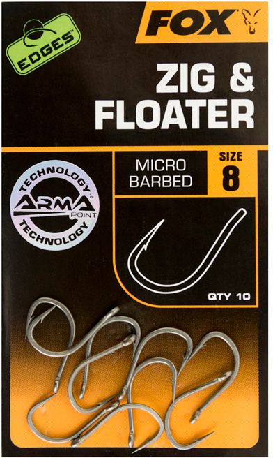 Carlige FOX EDGES Zig &amp; Floater, Size 10, 10buc/pac