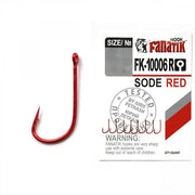 Carlige Fanatik FK-10006R No.4 Sode Red 8 buc/plic