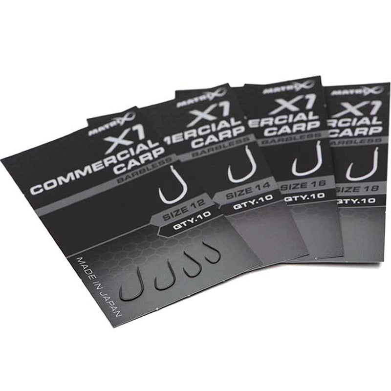 Carlige Feeder MATRIX X1 Commercial Carp Hooks Barbless 10buc/pac