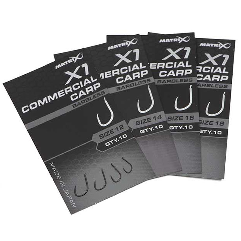 Carlige Feeder MATRIX X1 Commercial Carp Hooks Barbless 10buc/pac