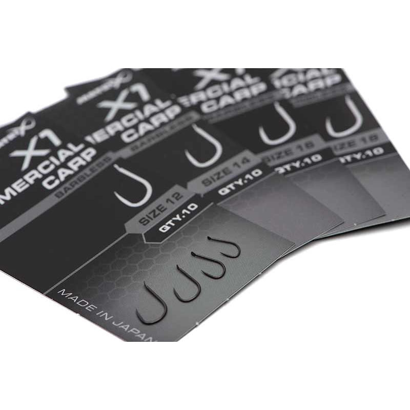 Carlige Feeder MATRIX X1 Commercial Carp Hooks Barbless 10buc/pac