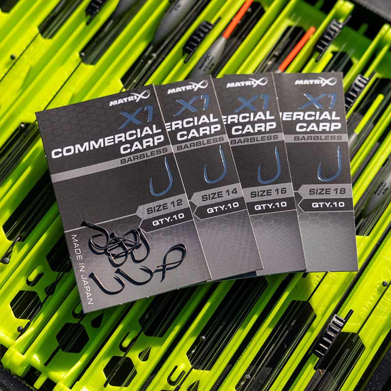 Carlige Feeder MATRIX X1 Commercial Carp Hooks Barbless 10buc/pac