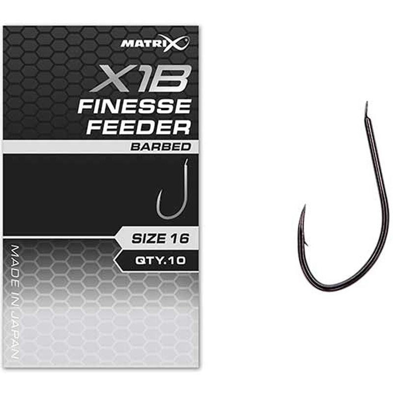 Carlige Feeder MATRIX X1B Finesse Feeder Hooks Barbed 10buc/pac