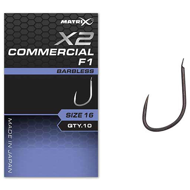 Carlige Feeder MATRIX X2 Commercial F1 Barbless 10buc/pac