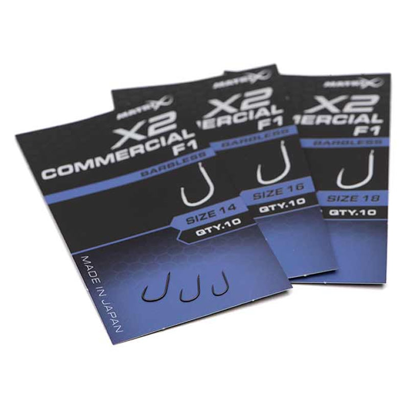Carlige Feeder MATRIX X2 Commercial F1 Barbless 10buc/pac
