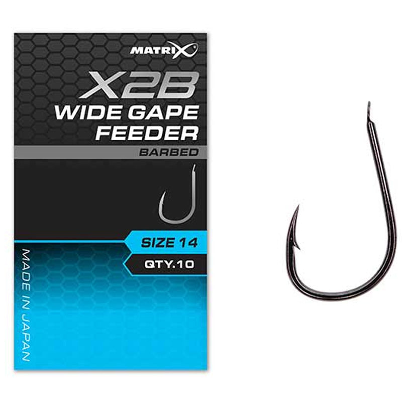 Carlige Feeder MATRIX X2B Wide Gape Barbed 10buc/pac