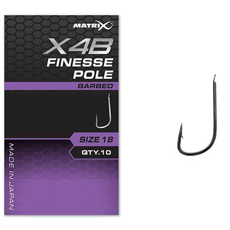 Carlige Feeder MATRIX X4B Finesse Pole Barbed 10buc/pac