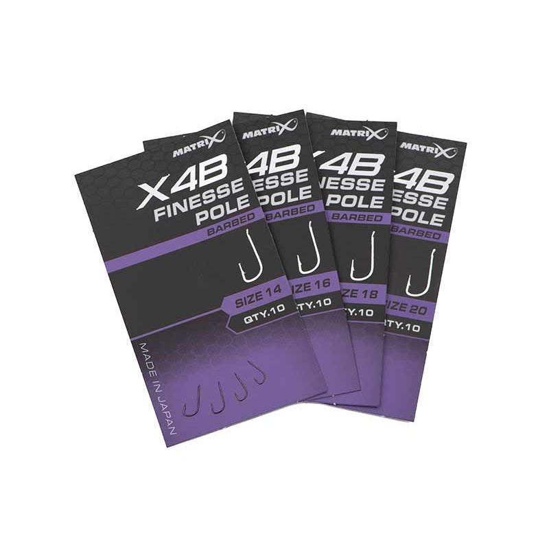 Carlige Feeder MATRIX X4B Finesse Pole Barbed 10buc/pac