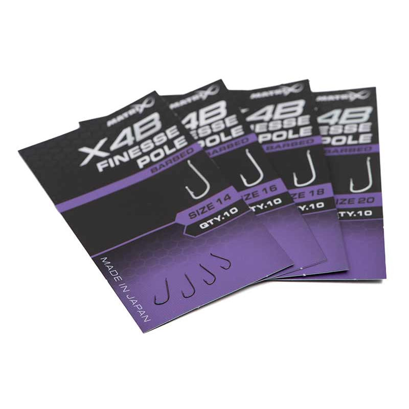Carlige Feeder MATRIX X4B Finesse Pole Barbed 10buc/pac
