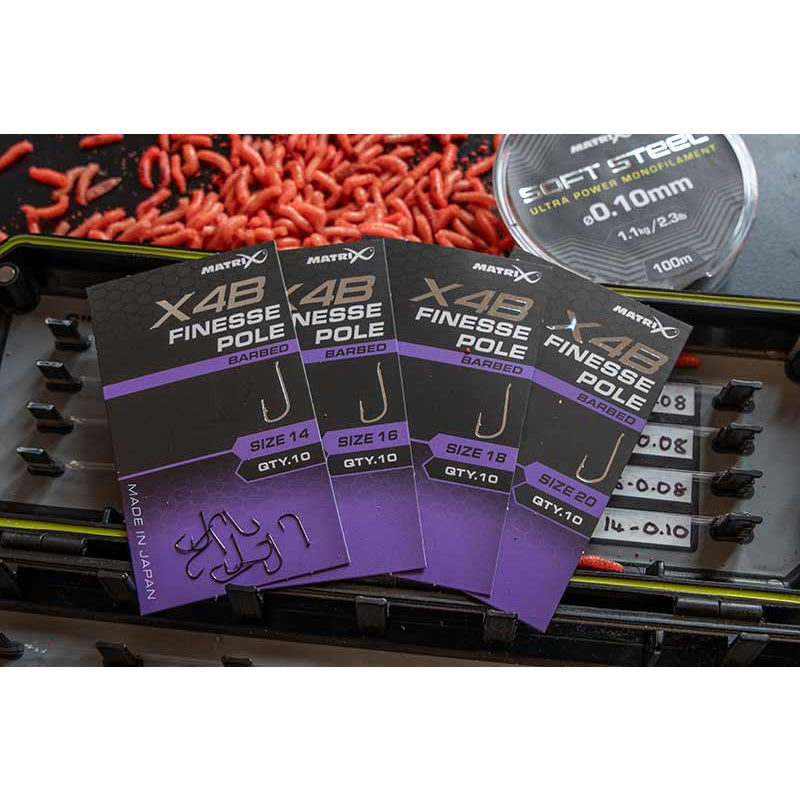 Carlige Feeder MATRIX X4B Finesse Pole Barbed 10buc/pac