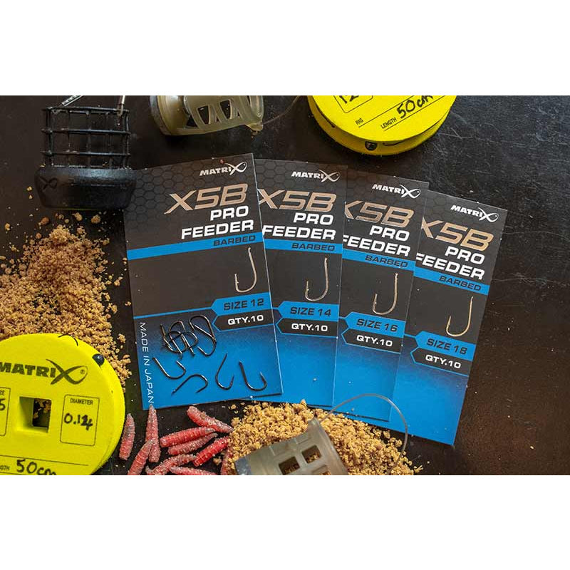 Carlige Feeder MATRIX X5B Pro Feeder Barbed 10buc/pac