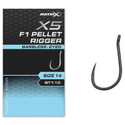 Carlige Feeder MATRIX X5F1 Pellet Rigger Barbless 10buc/pac