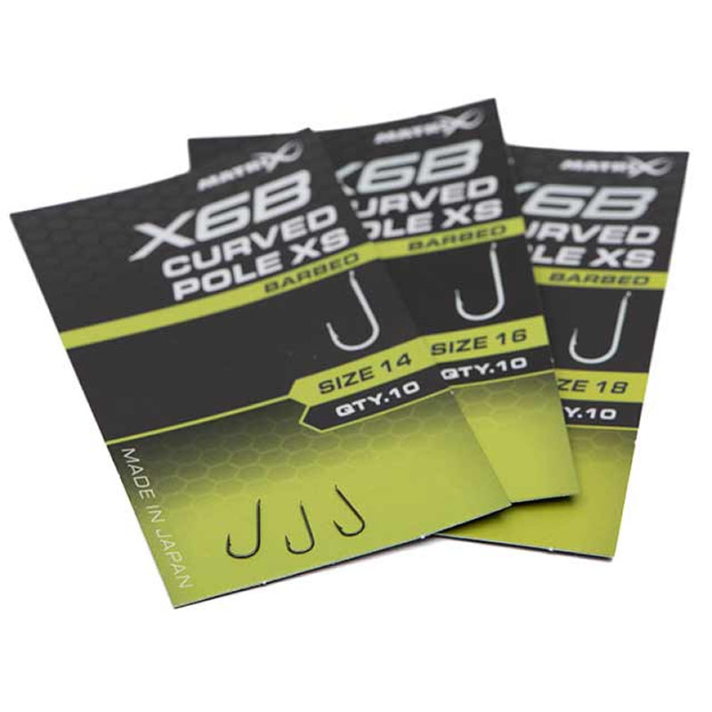 Carlige Feeder MATRIX X6B Curved Pole Barbed 10buc/pac