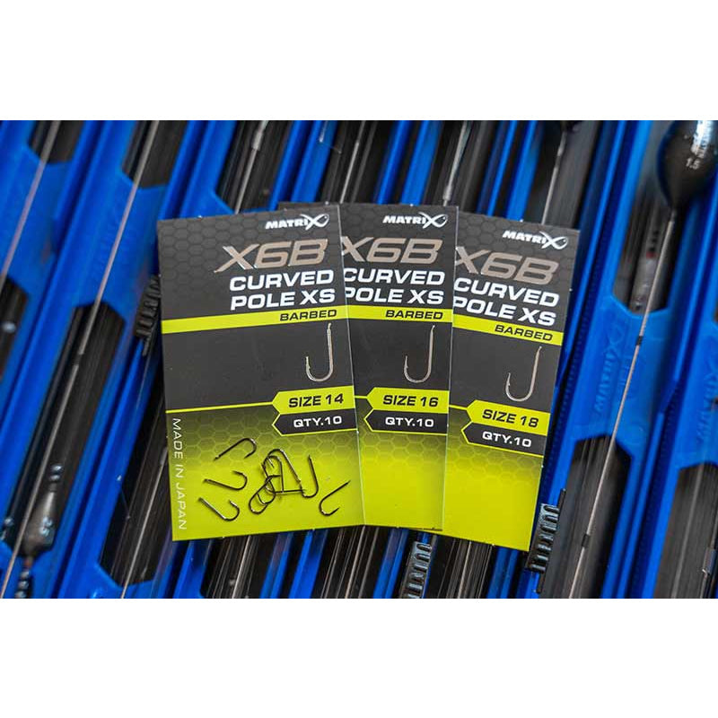 Carlige Feeder MATRIX X6B Curved Pole Barbed 10buc/pac
