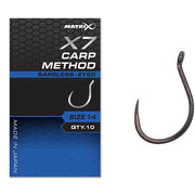 Carlige Feeder MATRIX X7 Carp Method Barbless 10buc/pac