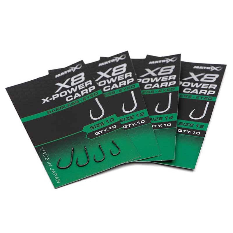 Carlige Feeder MATRIX X8 Power Carp, Barbless, Nr.10, 10buc/pac