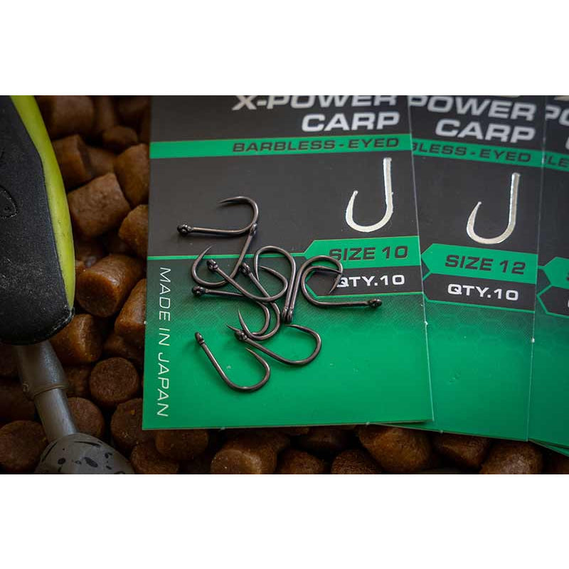 Carlige Feeder MATRIX X8 Power Carp, Barbless, Nr.10, 10buc/pac