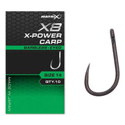Carlige Feeder MATRIX X8 Power Carp, Barbless, Nr.14, 10buc/pac