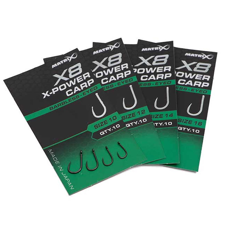 Carlige Feeder MATRIX X8 Power Carp, Barbless, Nr.14, 10buc/pac