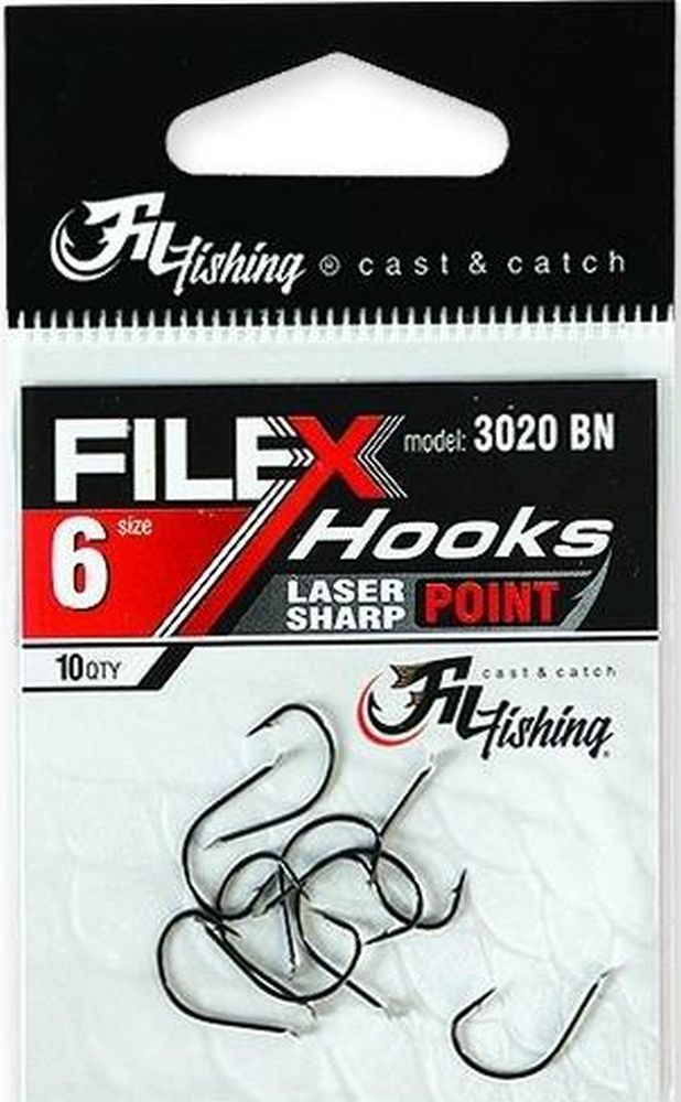 Carlige Filfishing 3020 Black Nickel Cu Paleta, Nr.14, 10buc/pac