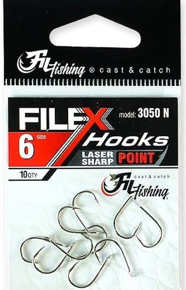 Carlige Filfishing 3050 Nickel Cu Paleta, Nr.10, 10buc/pac