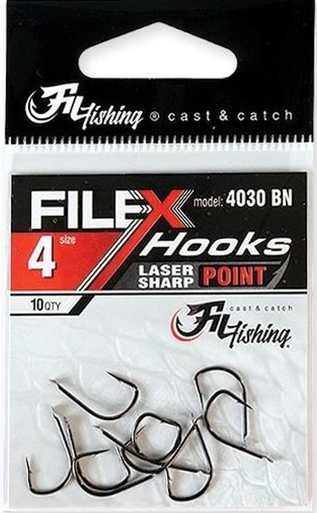 Carlige Filfishing 4030 Black Nickel Cu Paleta, Nr.14, 10buc/pac