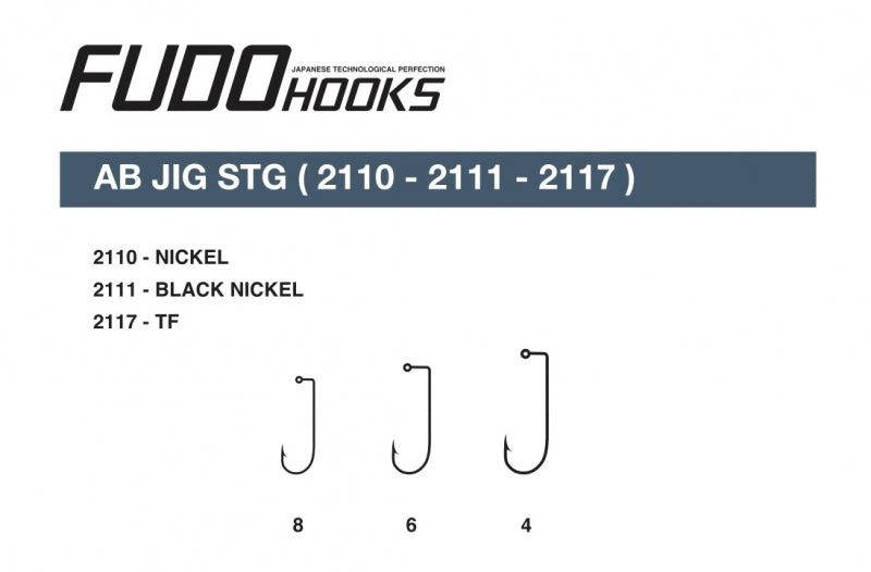 Carlige Fudo AB JIG STG Black Nickel Nr.8 50buc/plic