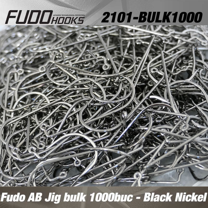 Carlige Fudo AB Jig Black Nickel Nr.1/0, 1000buc/bulk